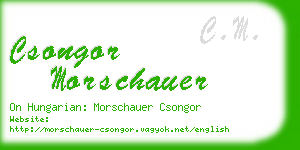 csongor morschauer business card